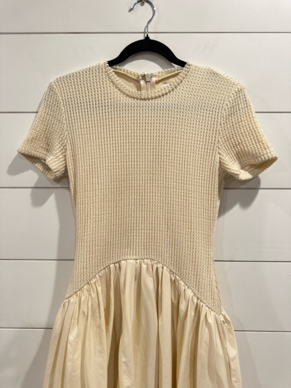 Elexiay Keysi cream bubble hem midi dress - Picture 6 of 12